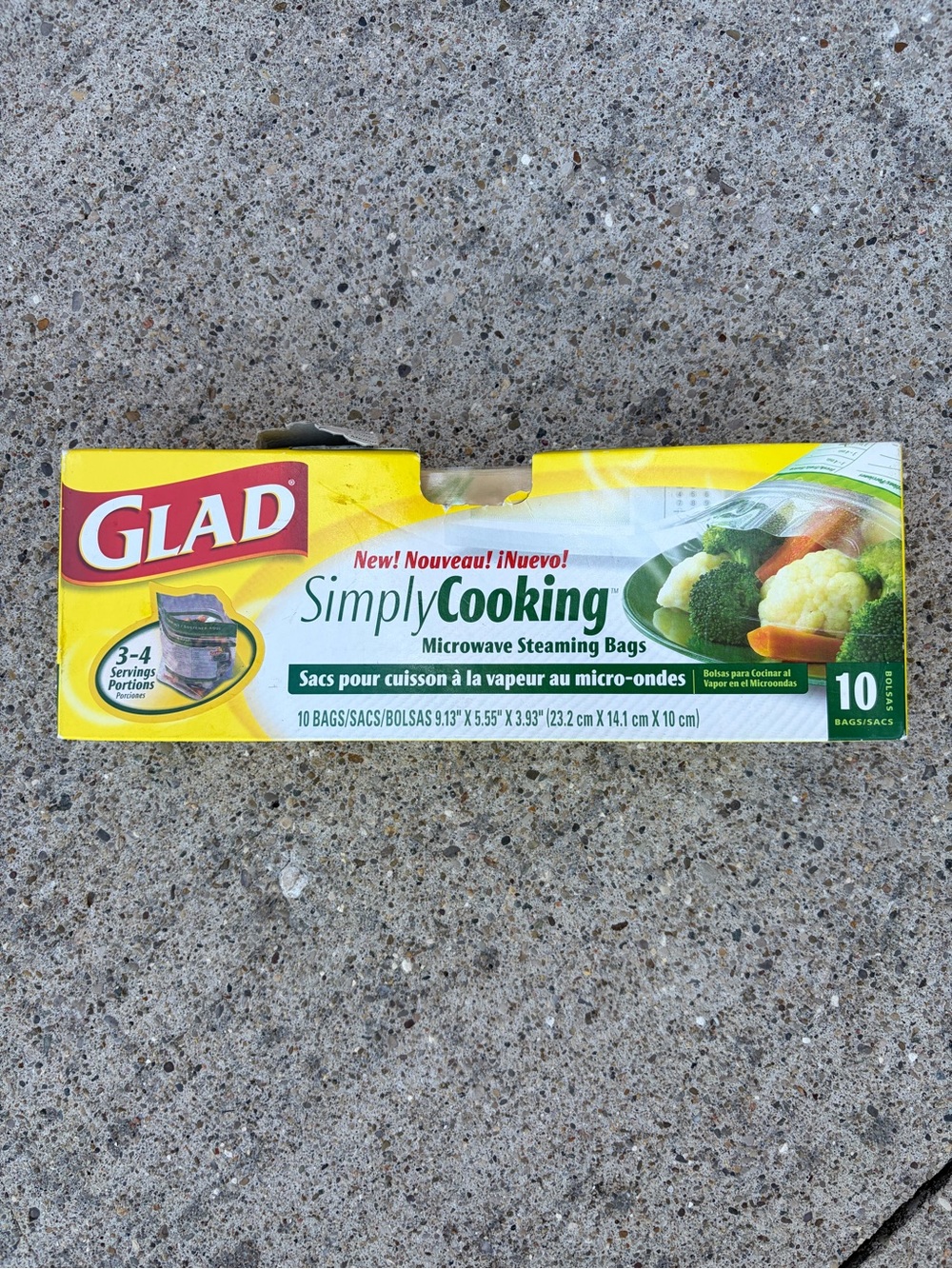Glad Simply Cooking Microwave Steam Bags Open 8 bags